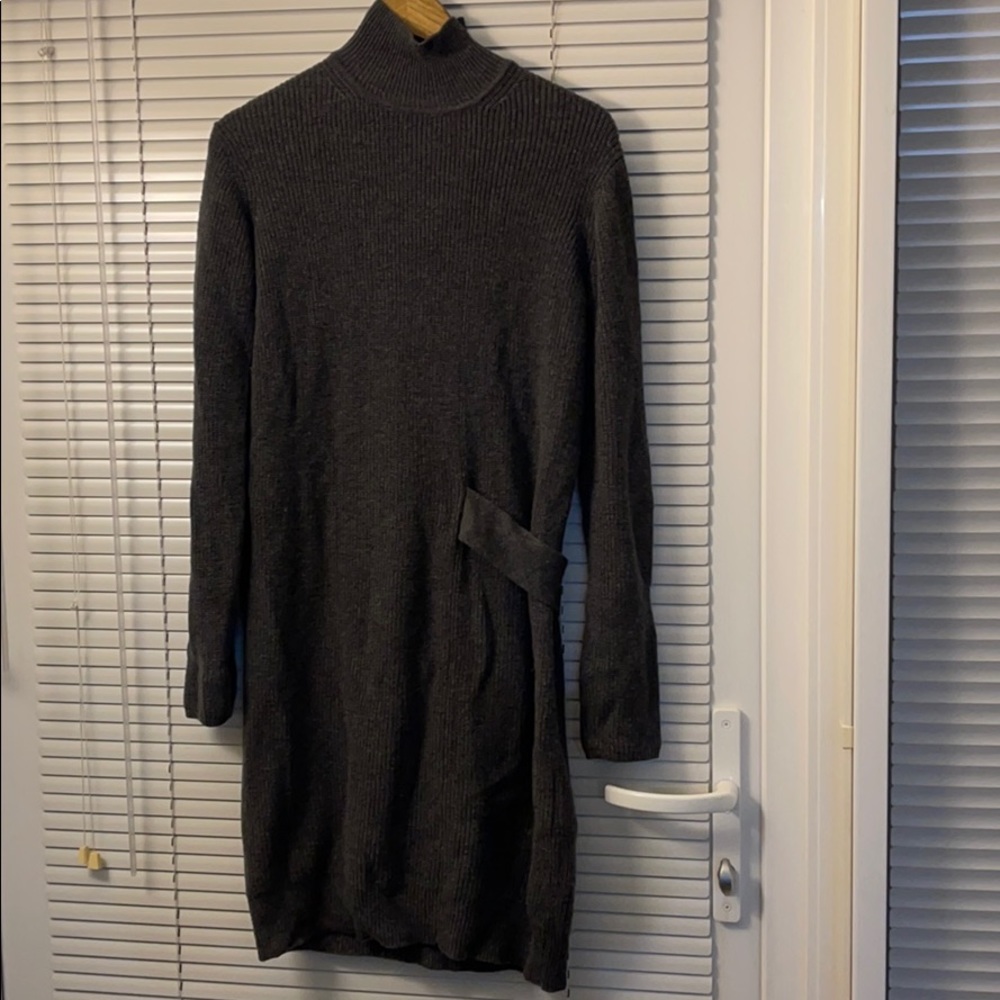 Whistles women grey cashmere sweater dress